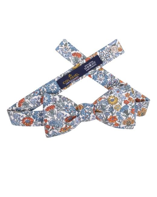 LE COLONEL Blue Liberty May Fields Bow Tie for men