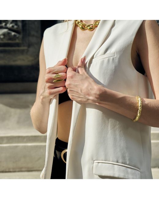 LINYA JEWELLERY Metallic Nely Big Open Ring