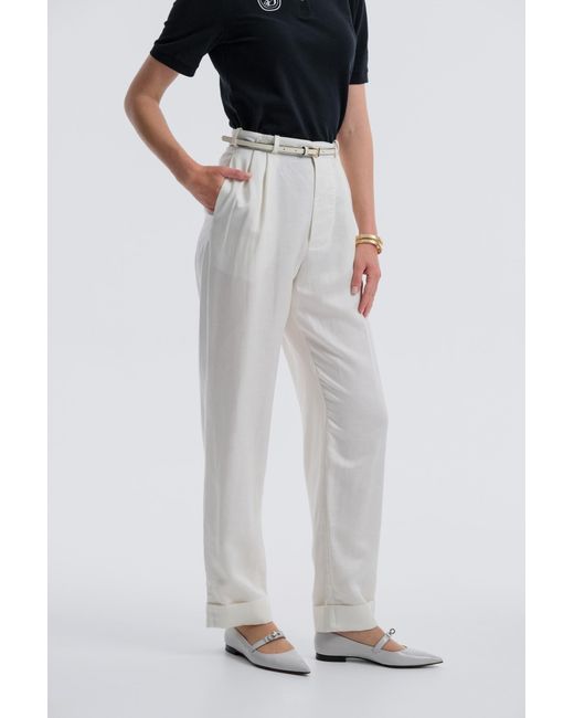 Baltér White Heathrow Club Tailored Pants