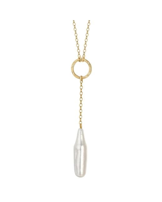 Katy Faye Metallic Gisèle Pearl Necklace
