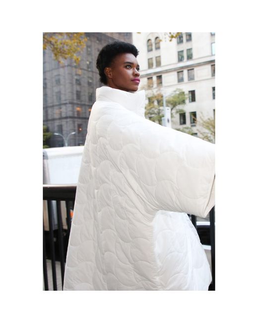 Niran White Mofu Padded Coat
