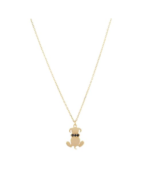 Ebru Jewelry Metallic Loyal Pup Vermeil Necklace