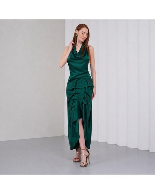 Lumina Eligma Green The Vanguard Skirt Silk