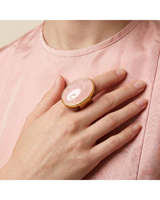 Jaredjamin White Stella Statement Ring