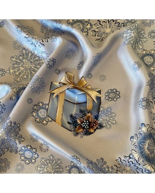 Ralufineart Blue Frozen Elegance Pocket Square