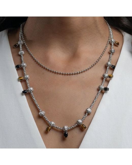 Onia Metallic Twisted Root Necklace