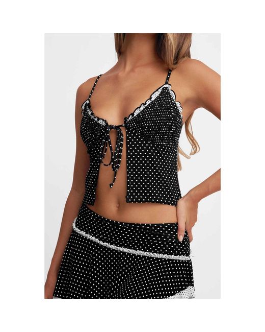 Blackbough Swim Black Louise Dainty Tankini Top Love Noir