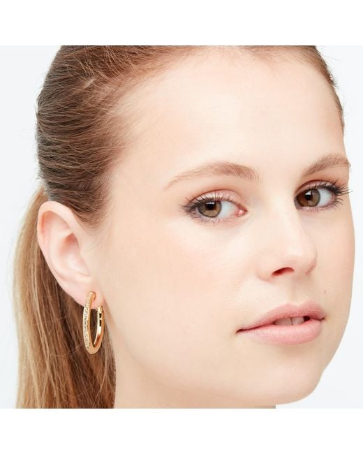 Emma Holland Jewellery Metallic Gold Crystal Hoop Clip On Earrings