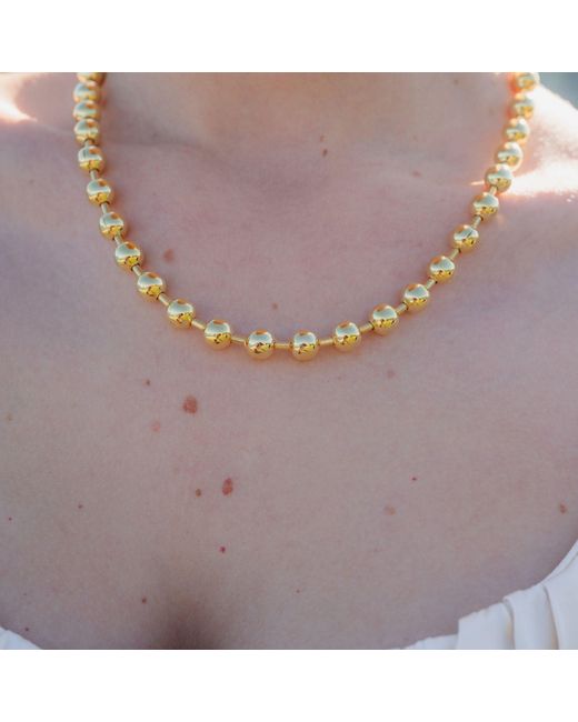 Nazzar Metallic Super Puff Beaded Necklace