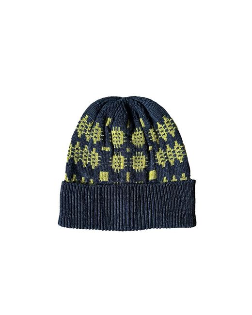 Mabli Blue Carthen Lambswool Beanie for men