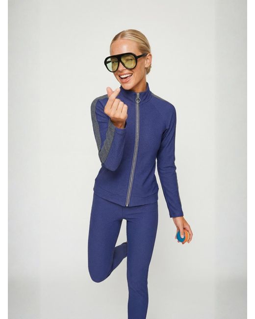 Altra Volta Blue Jacquard Zip Jacket