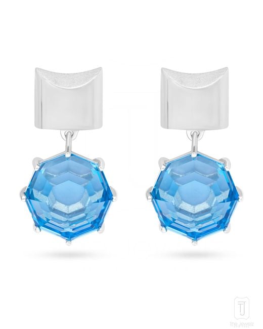 The Jewelz Blue Sky Drift Topaz Earrings
