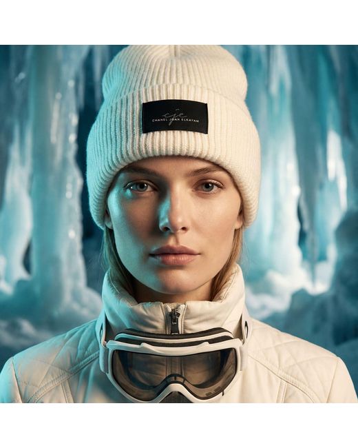 Chanel Joan Elkayam White Wool C J E Beanie