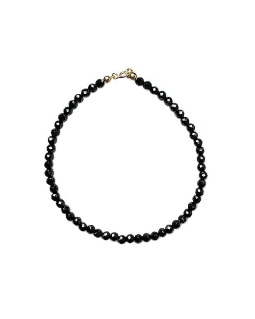 Herself Collections Black 14K Solid Spinel Bracelet