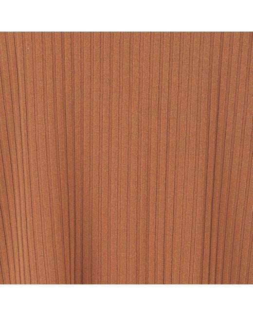 SALANIDA Brown Donna Ribbed Crop Top Caramel