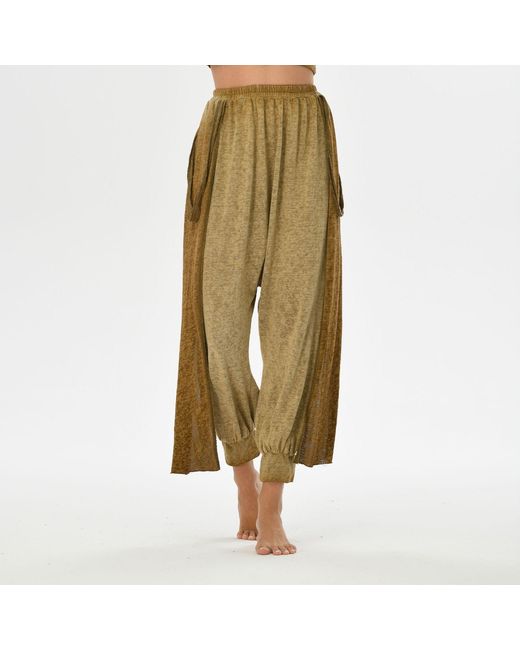 Zhenabia Green Suhan Harem Pants Desert Sand