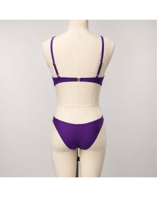 Nuvv Collection Purple Cut-Out Bikini Set