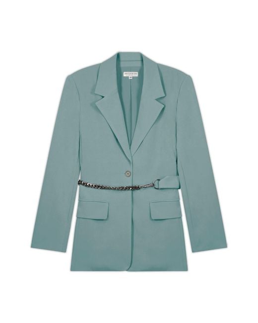 SECTION 101 Blue Lainey Blazer- Dusty Jade