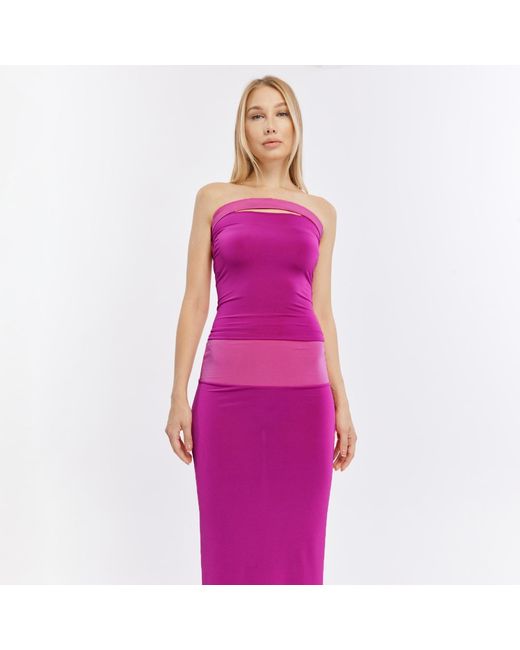 Herfetch Pink Neutrals Skirt-Fuchsia