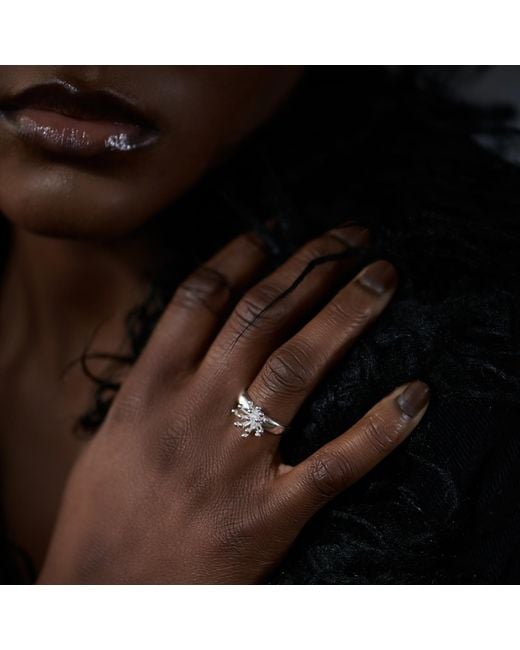 Janus Edinburgh White Heather Bloom Sterling Mini Ring