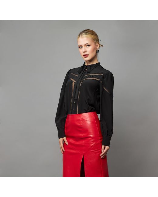 Solgo Atelier Black Alexis Mulberry Silk Blouse