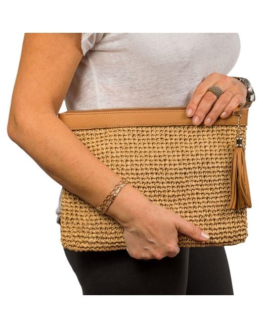 Springmoonatelier Brown Sunlight Raffia Handbag