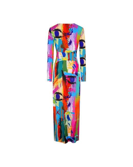 Beatrice von Tresckow Red Brush Stroke Lola Maxi Dress