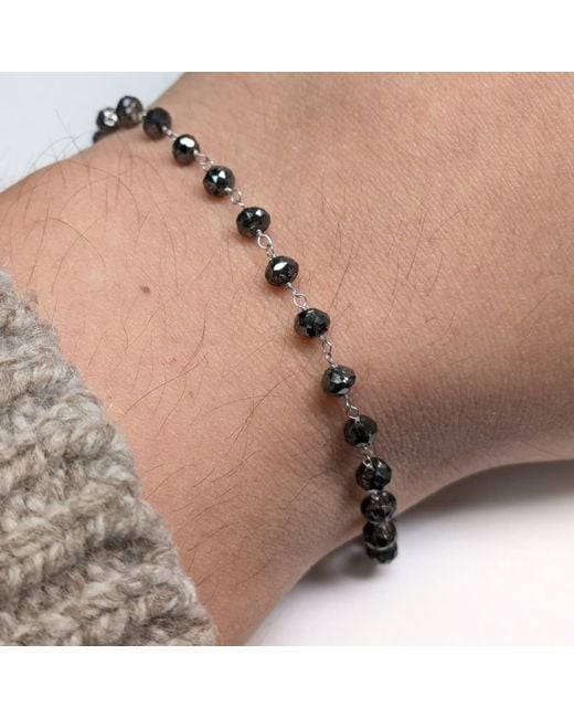 Rahul's Jewels Metallic 7 Genuine Diamond Rosary Bracelet