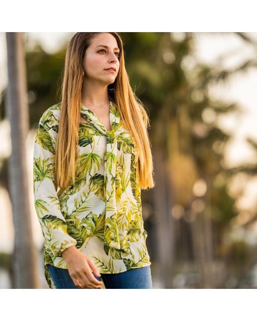 Jennafer Grace Metallic Palma Tie Front Blouse