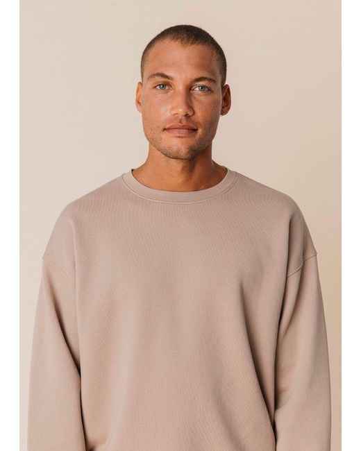 Ocio Leisurewear Brown Neutrals Oversized Crewneck for men