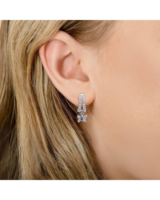 BLOOMTINE | Earth Angel HQ White Enchanting Flutterfly Sterling Butterfly Huggies
