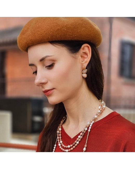Farra Brown Moonstone Statement Earrings