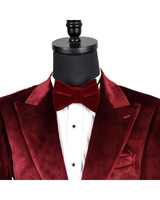 DAVID WEJ Red Maison Velvet Blazer – for men