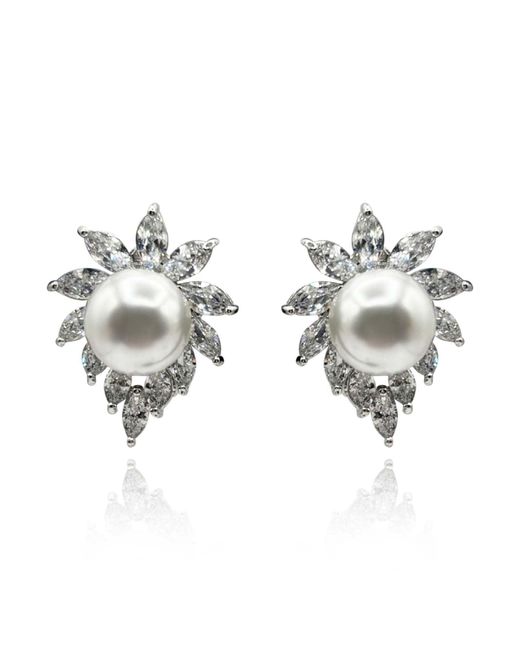 Michael Nash Jewelry Neutrals Shell Pearl And Marquise Diamond