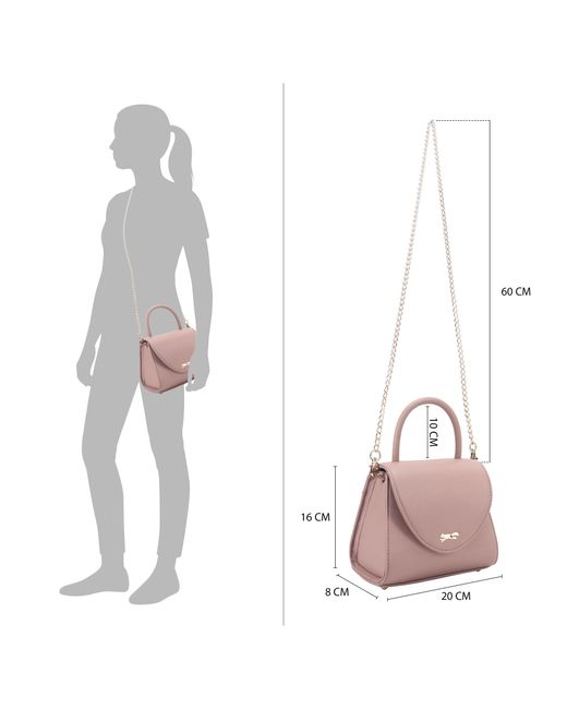 Paul Costelloe Pink Cilo Leather Crossbody Bag