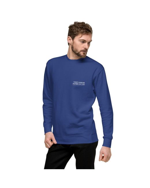 Anchor and Crew Blue Team Royal Octopus Another Good Day Cotton Blend Sweatshirt