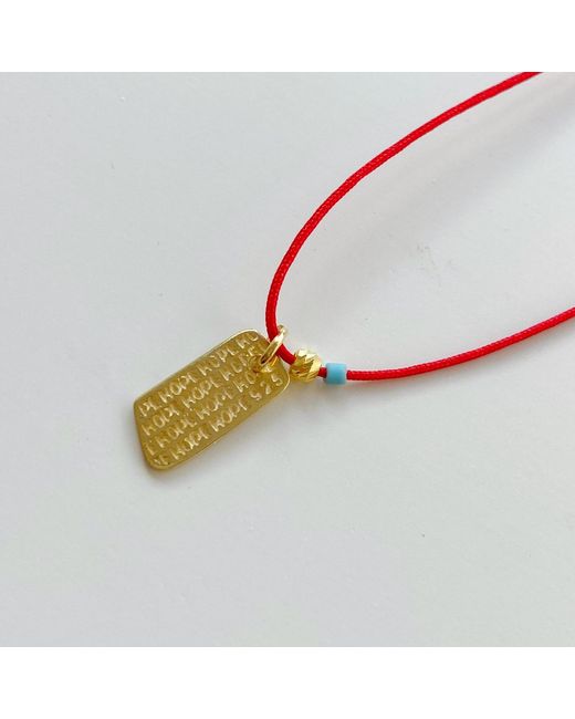 The Pheia Metallic String Hope Necklace