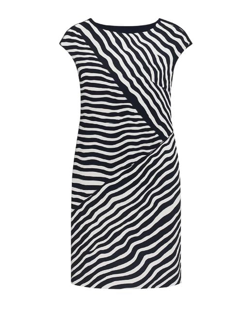 Conquista Black Dark & Abstract Zebra Print Dress