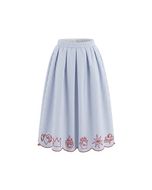 King Naked Blue Sweet Nothing Skirt Striped