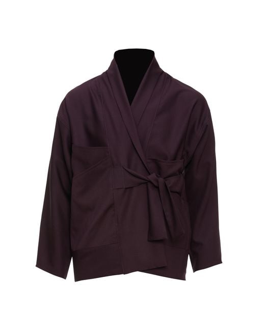 MOE Purple Plum Wool Vest Jacket
