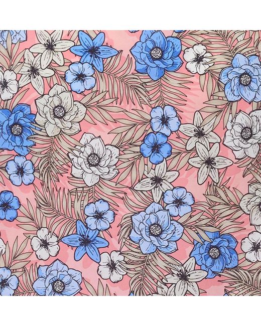 Lords of Harlech Blue Scott Tropical Mix Coral Printed Button Up Shirt for men
