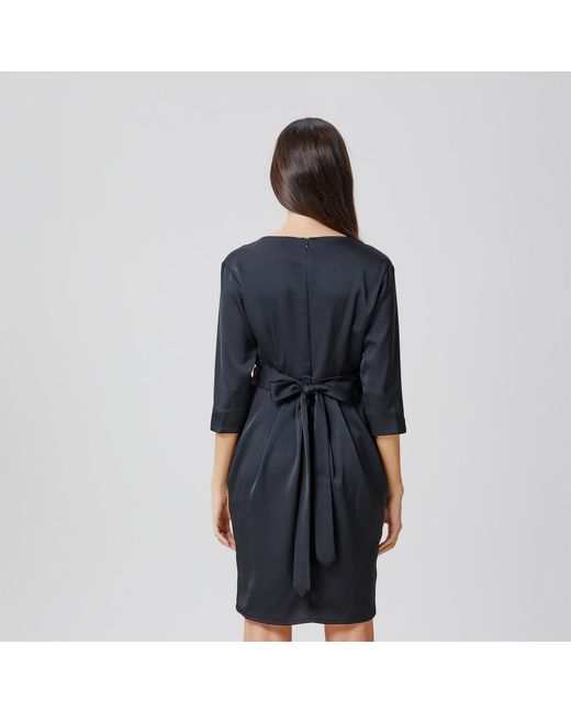 Smart and Joy Black Pegged Dress With Pleats