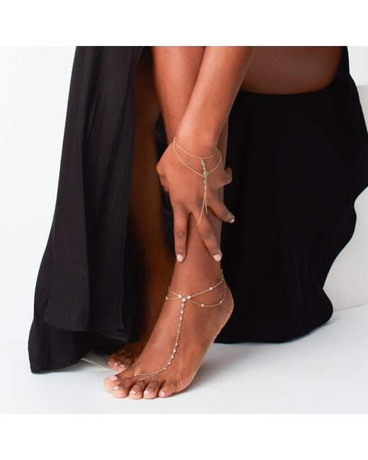 La Soula Jewelry Metallic Neutrals Calypso Foot Chain
