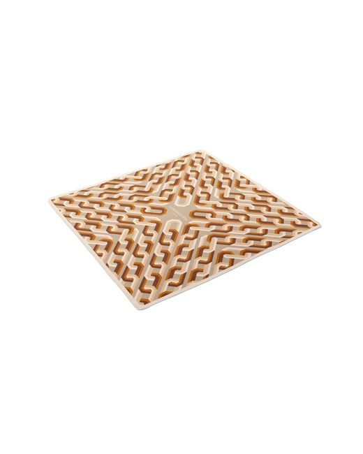 Le Parmentier Natural Neutrals Chain Motif Bandana Silk Scarf