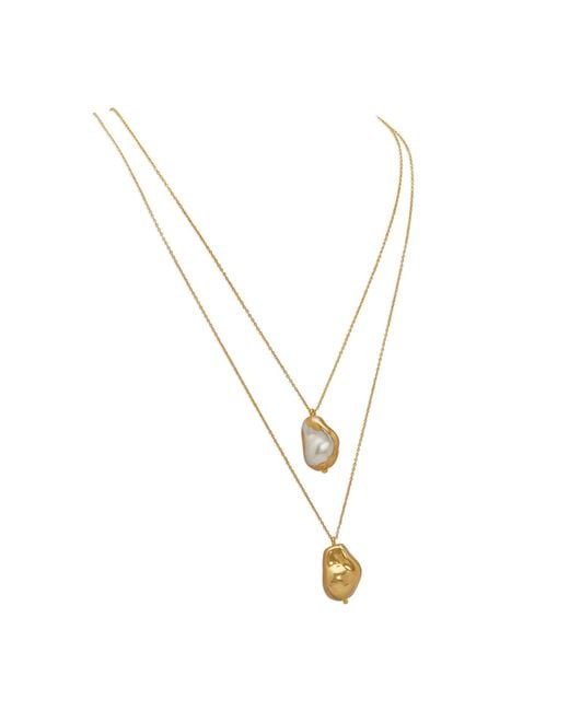 Dhwani Bansal Metallic Kora Pendants With Baroque Pearls