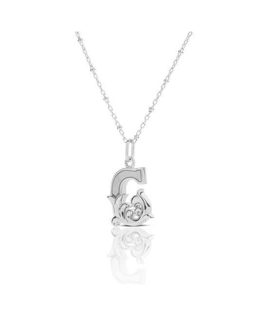 Kasun Metallic Solid G Initial Necklace With Mother Of Pearl