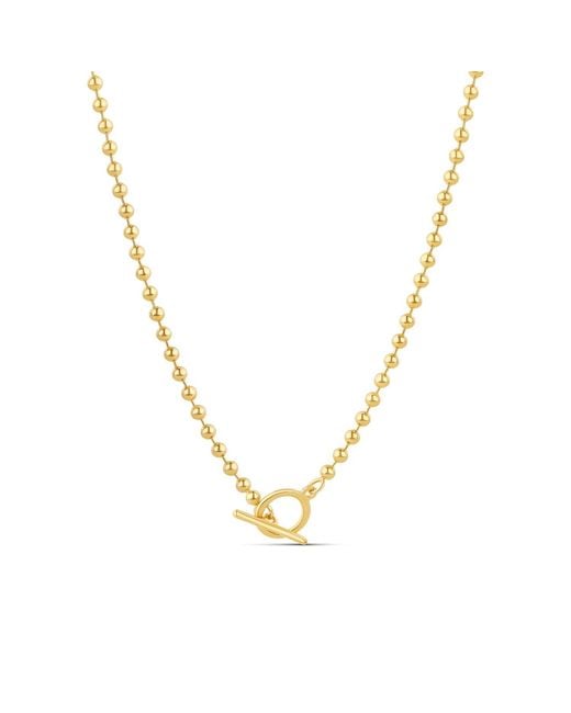 SHYMI Metallic Ball Chain Toggle Necklace