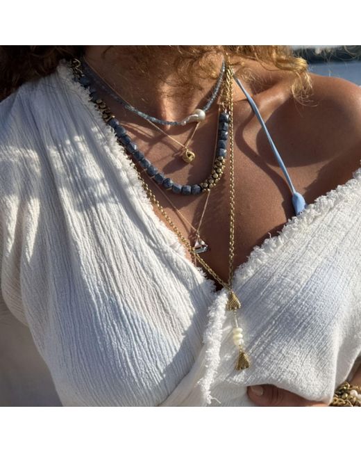 Rachel Nathan Metallic Lucky Catch Necklace