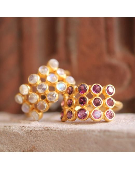 Opium Jewels Orange Jali Tier Cocktail Ring
