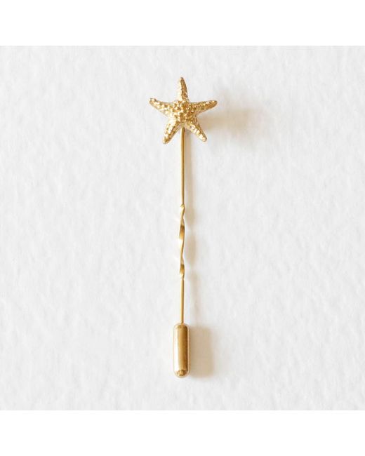 Lee Renee Metallic Starfish Tie Pin/Twist Tie Pin – for men